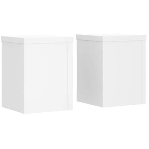 vidaXL Pflanzenständer 2 Stk. Weiß 15x15x20 cm Holzwerkstoff