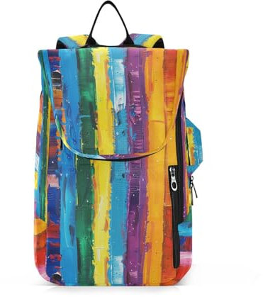 Amooorous Unisex-Tennistasche, wasserabweisend, Regenbogen-gestreift, für 2 Schläger für Damen und Herren