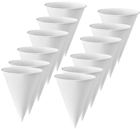 PLAFOPE 200 Vasos De Papel Cónicos para Café y Postres Portavasos para Fiestas