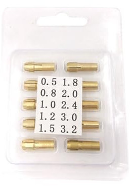 CRILSTYLEO 20stücke Spannzange Aus Messing Für Drehwerkzeuge Multifunktions-mikro-bohrfutter Elektrisch Kompatibel Mit Handbohrmaschinen Und Stiftschraubstöcken