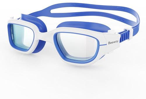 BEEWAY Kids Swimming Goggles for Boys Girls Age 6-14 Anti Fog & Leak Proof