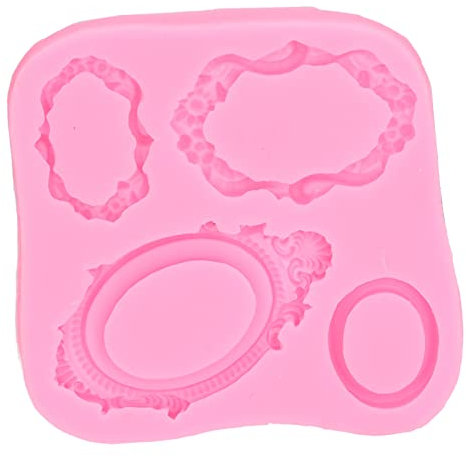 Molde de marco de silicona 4 tipos de molde de decoración de chocolate de pastel de fondant práctico para cocinar para hornear bodas