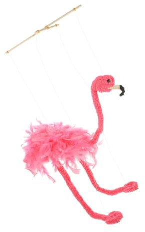 Sosoport Flamingo Marionette Puppe aus Lustiges Marionetten für Puppentheater Interaktive Eltern Aktivitäten Geeignet für Geburtstagsgeschenke Halloween und Weihnachten
