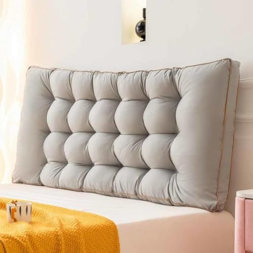 Rückenkissen Bett, Lesekissen für Bett und Sofa, Bequeme bettkopfteil, Keilkissen, Wandkissen, Sitzkissen, Großes Rückenkissen mit waschbarem Bezug - perfekt zum Anlehnen im Bett,D,180x60x10cm