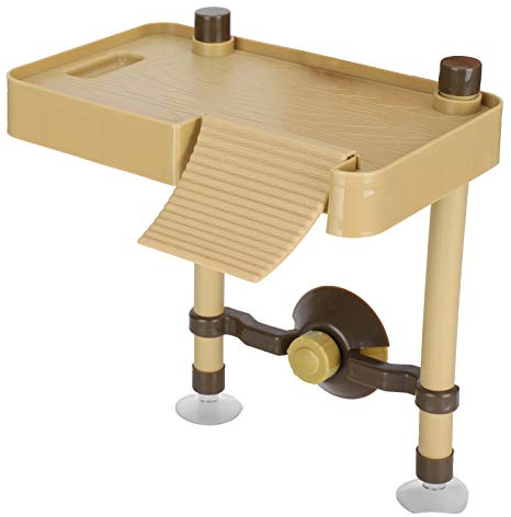 FRELEAN Schildkröte Sonnenplattform | Schwimminsel zum Ausruhen/Baden/Spielen | Sicherer Kunststoff mit 2 Saugnäpfen | Multifunktionale Terrasse für Wassertiere