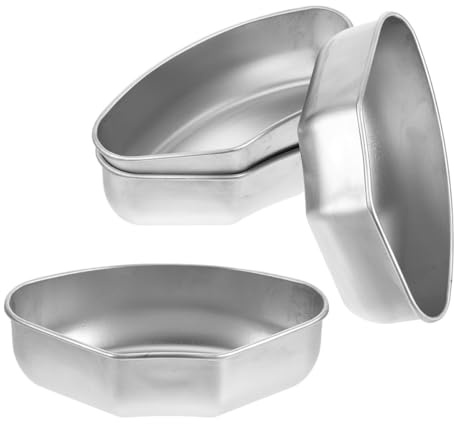 SEWACC 4Pcs Stainless Steel Fan-Shaped Steamer Trays for Cooking Pot Insert, Vegetable and Seafood Steaming Plates with Divider, Small Steamer Rack Replacement for Kitchen Cooker