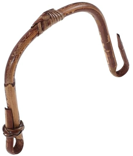 HOLIDYOYO Manico per Teiera in Rattan Marrone a Forma di U 20-23 Cm, Impugnatura Isolante Termica Resistente Montaggio Rapido, Accessorio Sostitutivo per Bollitore da Tè e Cerimonia del Tè