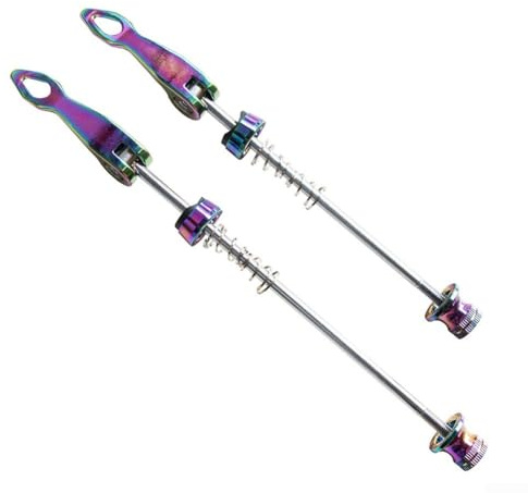 Quick Release Bicycle Skewers Set for Road Bikes with Locking Function Front and Rear Wheel Skewer Replacement Kit Aluminum Alloy (MTB)