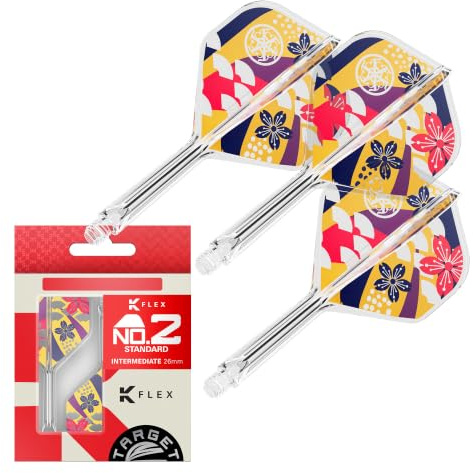 Target Japan Prime Series Zenith K-Flex Shafts No.2/No.6 / Dartpfeile | 3er Pack All-in-One Flights, Limited Edition Zubehör | Short/Intermediate/Medium