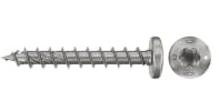 fischer 100 x PowerFast II PTF 4.0x40 A2 100 Chipboard Screws Half Round Head Inner Star TX Socket Fully Threaded A2 Stainless Steel for Metal Wood Connections