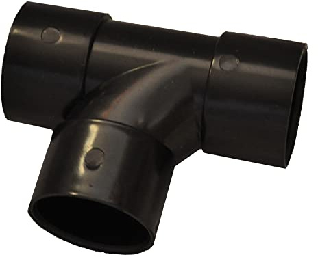 Solvent Black 32mm (36mm) Waste Pipe 90 Degree Tee - Black