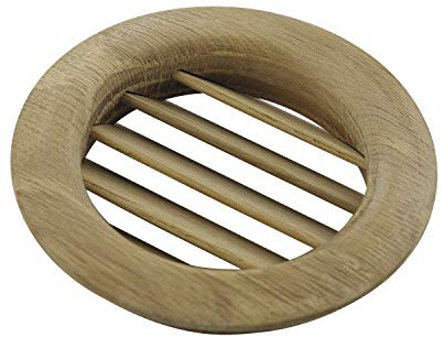 Lüftungsrosette rund ø 139 mm, Einlass ø 123 mm, Eiche roh