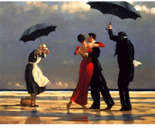 Zhadongli Art Jack Vettriano Ritratto Dipinto Ad Olio Su Tela Stampata Poster E Stampa Immagini A Parete Opere D'arte Home Decor per Soggiorno 70x100cm(28x39in) Senza Cornice