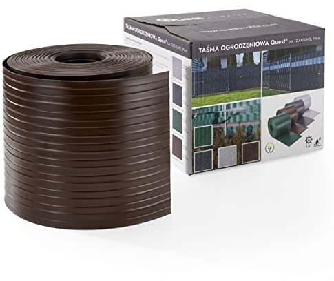 Strisce frangivista per tappetini a doppia asta, in PVC duro, protezione dal vento, per recinzione a doppia asta, per giardino, balcone, terrazza, altezza: 19 cm, 900 g/m (5 strisce x 2,525 m, marrone