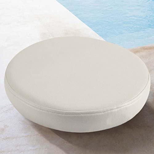 Waigg Kii Coussins de chaise de jardin ronds, imperméables pour intérieur/extérieur, coussins d’assise épais et antidérapants pour extérieur/maison/bureau/balançoire/terrasse (60x60x8 cm, Beige)