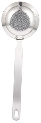 BESTonZON Fettabschäumer Löffel 25.5 cm,304 Edelstahl Feinmaschiges Sieb mit langem Griff,Schaumlöffel Edelstahl,spülmaschinengeeignet (1 Stück)