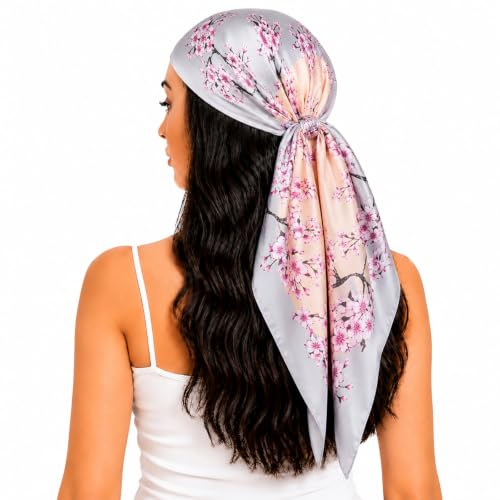 FAIRYGATE Seidentuch Damen Seidentuch Seide Leicht Seidenschal Bandana Halstuch Kopftuch Elegante Schal Tuch Geschenk für Frauen DA21