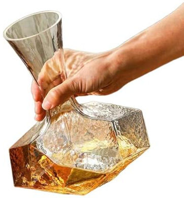 Decanter per vino Bottiglia d'acqua in vetro fatto a mano in cristallo versatore per vino caraffa addensata brocca regalo decorazione bar