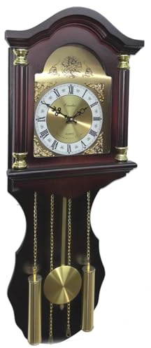 Reloj de péndulo Pared Sonido Westminster y ParaElisa, 78x30x13.5, Silencio Noche automatico, y regulador Volumen
