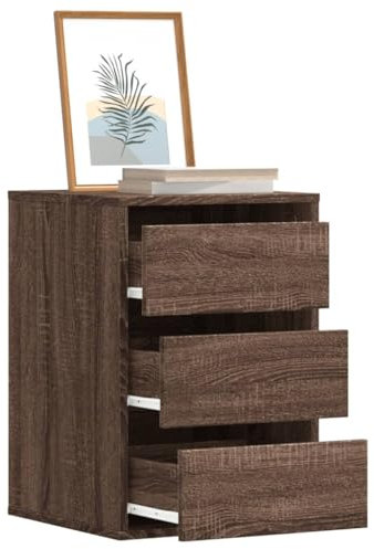 XGWKCNV Furniture select-Eckkommode Braun Eiche 40x41x58cm Holzwerkstoff