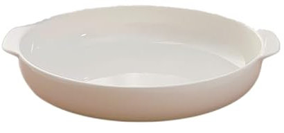Kbotiques Bone China Casserole Dish in White for Hot Air Fryer | For Making Lasagna, Soup, Tiramisu and More Fryer Accessories (8 Inches / 1900 ml)