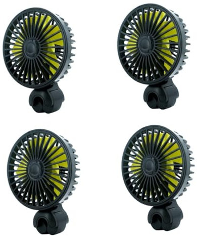 UKCOCO 4pièces Ventilateur Électrique Clip Voiture Refroidissement Et Circulation De Air Pour Siège Arrière Installation Facile Et Compatible Plupart Véhicules Design à Pour Vent