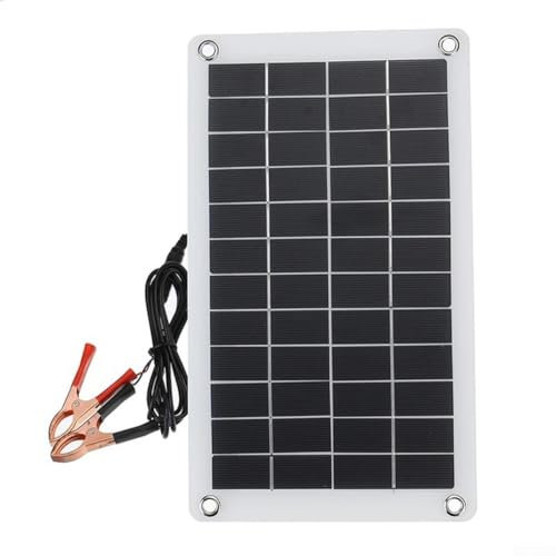 Pannello solare da 30 W, 12 V, caricatore da 30 W e 12 V, con clip semi-flessibile, caricatore per auto, barca, camper