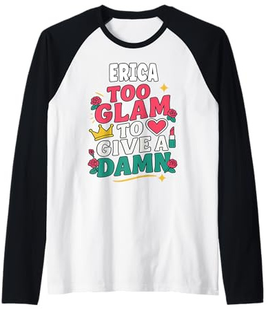ERICA Personalized Women's Gift Custom ERICA Raglan Baseball Tee