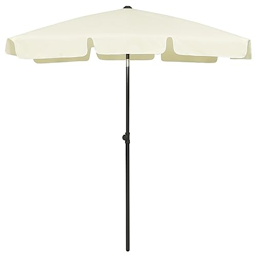 Générique Parasol de Plage Jaune Sable 180x120 cm,Maison & Jardin,Pelouses & Jardins,Vie en extérieur,Parasols & voiles d'ombrage,Jaune,2.45 KG,314719
