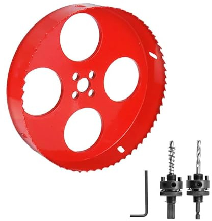 Hålsåg 210 mm, universellt snabbstål M42 bi-metallhålsågar med sexkantsskaft och borr för trä, gipsskivor, PVC 210 mm
