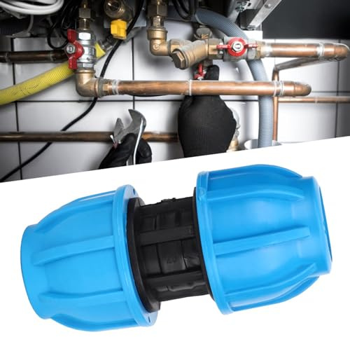 Fockety Raccordo per Tubo dell'Acqua Raccordo Dritto per Tubi in PVC PPR PE 4 Pezzi in Plastica PE da 25 Mm a 25 Mm per Il Collegamento dell'Acqua