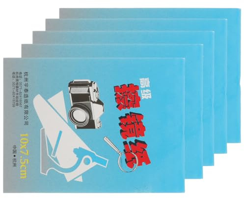 Hoement Papel de Limpieza 50 Hojas para Lentes de Cámara y Microscopio Elimina Polvo sin Rayar Compacto y Portátil para Profesionales Adecuado para Limpieza de Pantallas y Gafas