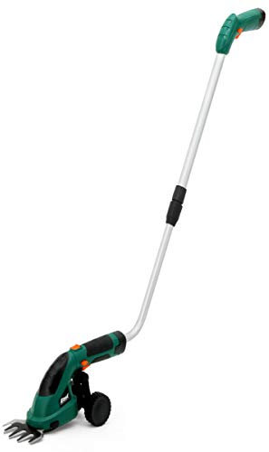 Forbici A Batteria, Tagliasiepi Con Asta Telescopica E Per La Finitura Dei Bordi Del Prato Taglio Esatto Di Qualsiasi Contorno Standard Unico 7.2V Cordless Tagliaerba Incl 2 Lame,Machine+wheel+Rod