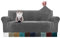 MAXIJIN Fundas de sofá de Terciopelo Grueso, 3 plazas, Antideslizante, elástico, para Perros, Gato, 1 Pieza, Protector elástico para Muebles, Fundas de Felpa para sofá (3 Plaza, Gris)