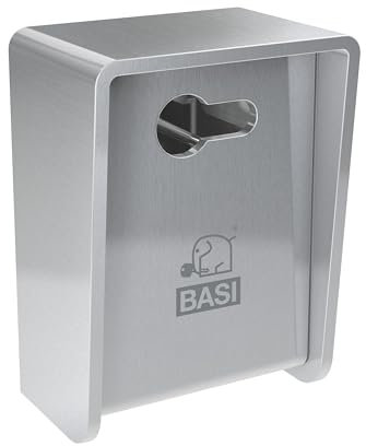BASI | Schlüsseltresor mit Vorrichtung für Profil-Halbzylinder | Hochwertiges Edelstahl | Schlüsselsafe | Schlüsselbox für Innen- und Außenbereich | Wandmontage