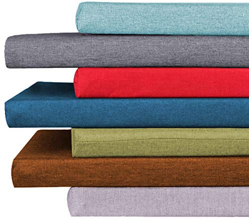 GGoty Bankkissen, für drinnen und draußen, 2- und 3-Sitzer, 100/120/150 cm lang, für Garten, Esszimmer, Küche, Terrasse, 3/5 cm (80 x 40 x 5 cm, Dunkelgrau)