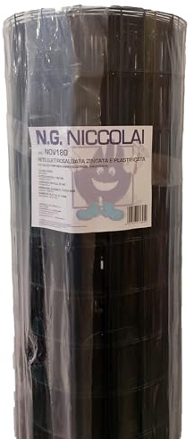 NG NICCOLAI - ROTOLO RETE ELETTROSALDATA METALLICA ZINCATA E PLASTIFICATA VERDE PER RECINZIONE - VARIE ALTEZZE LUNGHEZZA 25 METRI (H. 200 cm.)