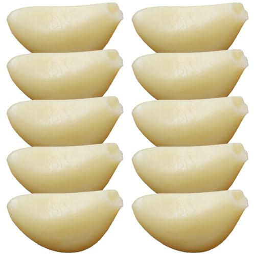 IMIKEYA Fake Meat 10pcs Artificial Garlic Kitchen Decor Fake Vegetables Realistic Garlic Cloves Model Artificial Vegetable Model Simulated PVC Food Plant