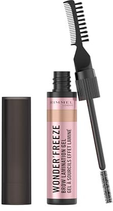 Rimmel Wonder'Freeze Brow Lamination Gel, 002 Blonde, Cera Sopracciglia, Sopracciglia Scolpite, Non-Appiccica, Veloce e Pulito, Leggero, Formula Vegana, 6g