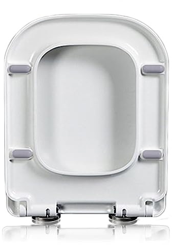 Giural Quadratischer Klobrille Mit Absenkautomatik, Toilettendeckel Mit Absenkautomatik & WC-Sitz, WC-Sitz, Abnehmbarer WC Deckel, WC Sitz Eckig,36 * 45cm