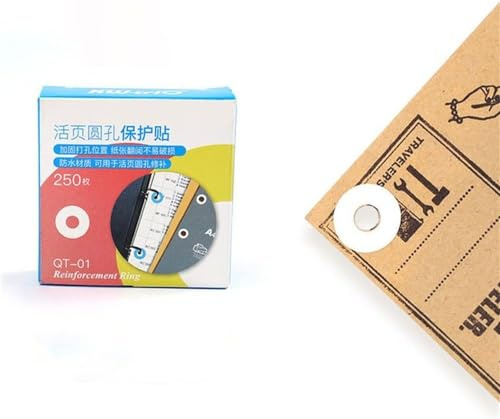 250Pcs White Self-Adhesive Hole Reinforcement Labels Round Stickers, Hole Punch Protector Stickers Loose Leaf Paper Hole Sticker,Easy to Use,All-Purpose Labels,Office Products