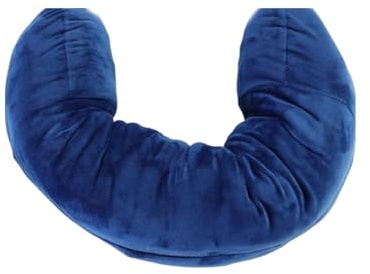 BEALIFE Copricuscino cervicale con Fibbia Regolabile Il Supporto Decorativo per Il Collo può Essere Riempito con Cuscini da Viaggio Portatili Velluto Corallo, Blu