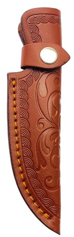 Messerscheide,Leder Messerholster,Gerades Gürtelschnalle Messerscheide,Lederscheide Messertasche Fixed Blade Messer Scheide,EDC Gürtel Taschenmesser Scheide,EDC Werkzeuge,5,9zoll (Orange Farbe)