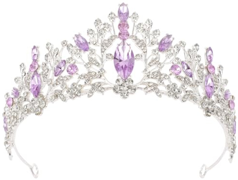 FRCOLOR Barockes Diadem Mit Strass Für Hochzeit Geburtstag Und Festliche Anlässe Eleganter Haarschmuck Prinzessin Krone Tiara Stirnband Für Damen Und Mädchen
