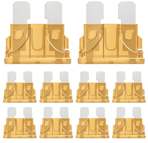 ALLECIN 50Pcs 5A Standard Car Fuses 5Amp Automotive Blade Fuse 5Ampere Auto Fusibles for RV Truck Motorcycle