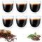 6er Set Doppelwandige Espressotassen, 80ml Espresso Gläser, Mokkatassen aus Borosilikatglas, Pülmaschinenfestes hitzebeständiges Kaffeetassen, Cappuccino Tassen, Latte Macchiato Gläser