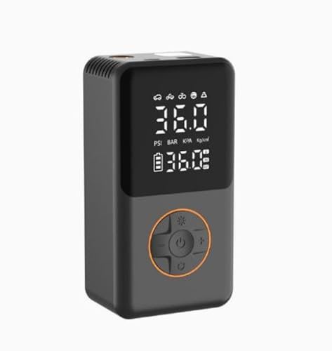 FAOKZE Compresseur à Air Portatif,150PSI Pompe a Velo,Mini Pompe à Air Électrique 4000mAh,Gonfleur Pneus Voiture avec Écran LCD Numérique et Éclairage d'urgence LED,pour Voiture,Vélo,Arrêt Automatique