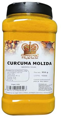 Cúrcuma en polvo 920 gr - cúrcuma especia - curcuma molida - El Rey del Fruto Seco