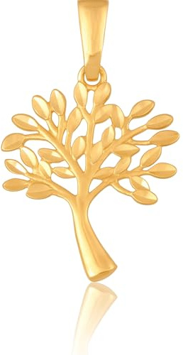 Rodium - Goldene Anhänger „Baum des Glücks“, mit goldenen Rahmen, für Damen und Mädchen, Charms für Halskette oder Ketten Armband, Kettenanhänger