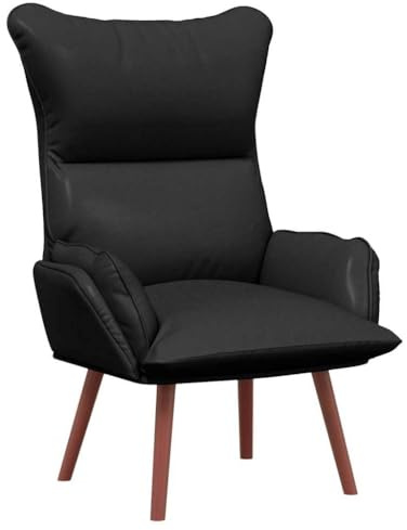 vidaXL fåtölj Svart 69 x 74 x 93 cm Konstläder, Stylish fåtölj, modern kontorsstol, ergonomisk inomhusstol, bekväm och hållbar möbel för vardagsrummet